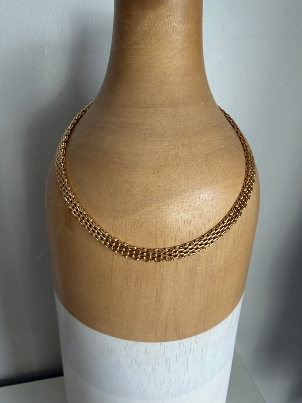 15” BRICK WALL GOLD TONE CHAIN